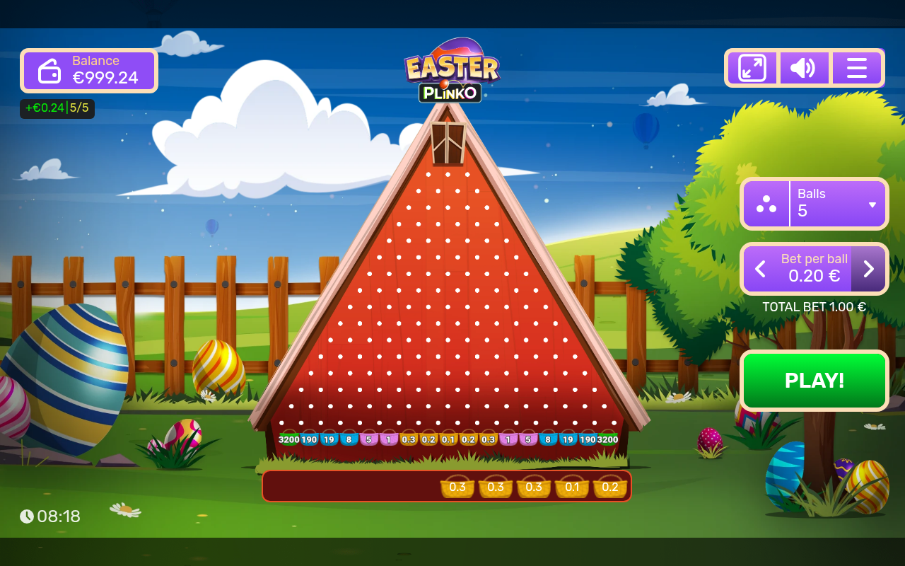 Easter Plinko gameplay