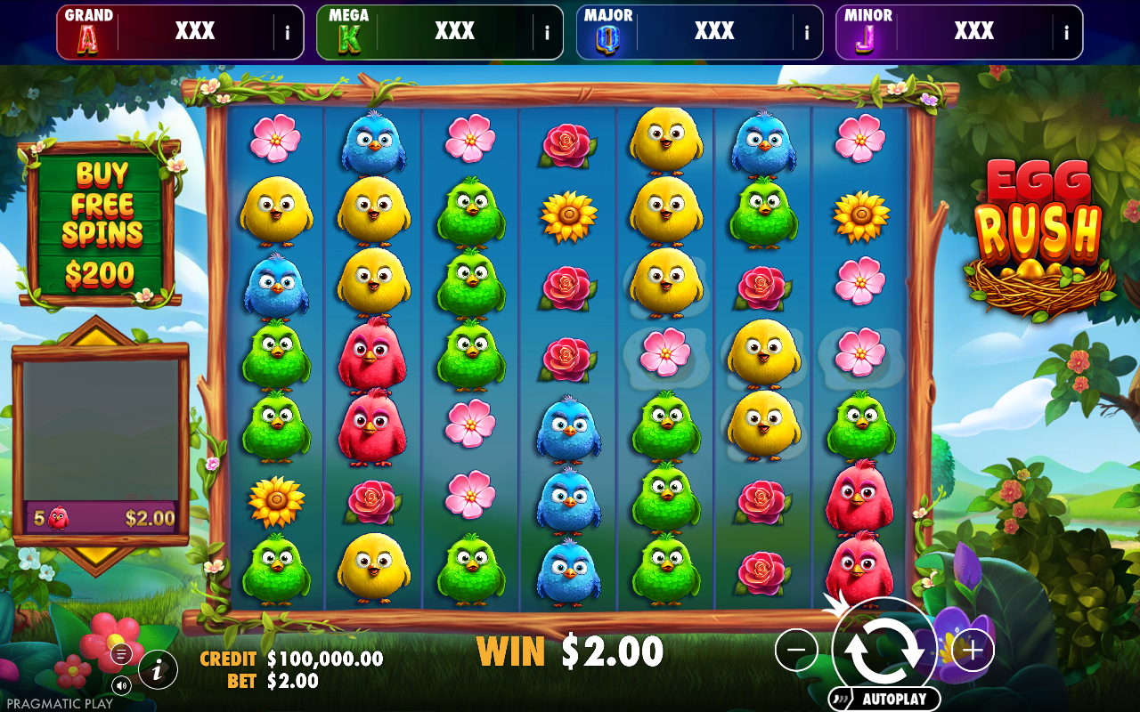 Egg Rush Jackpot Play gameplay