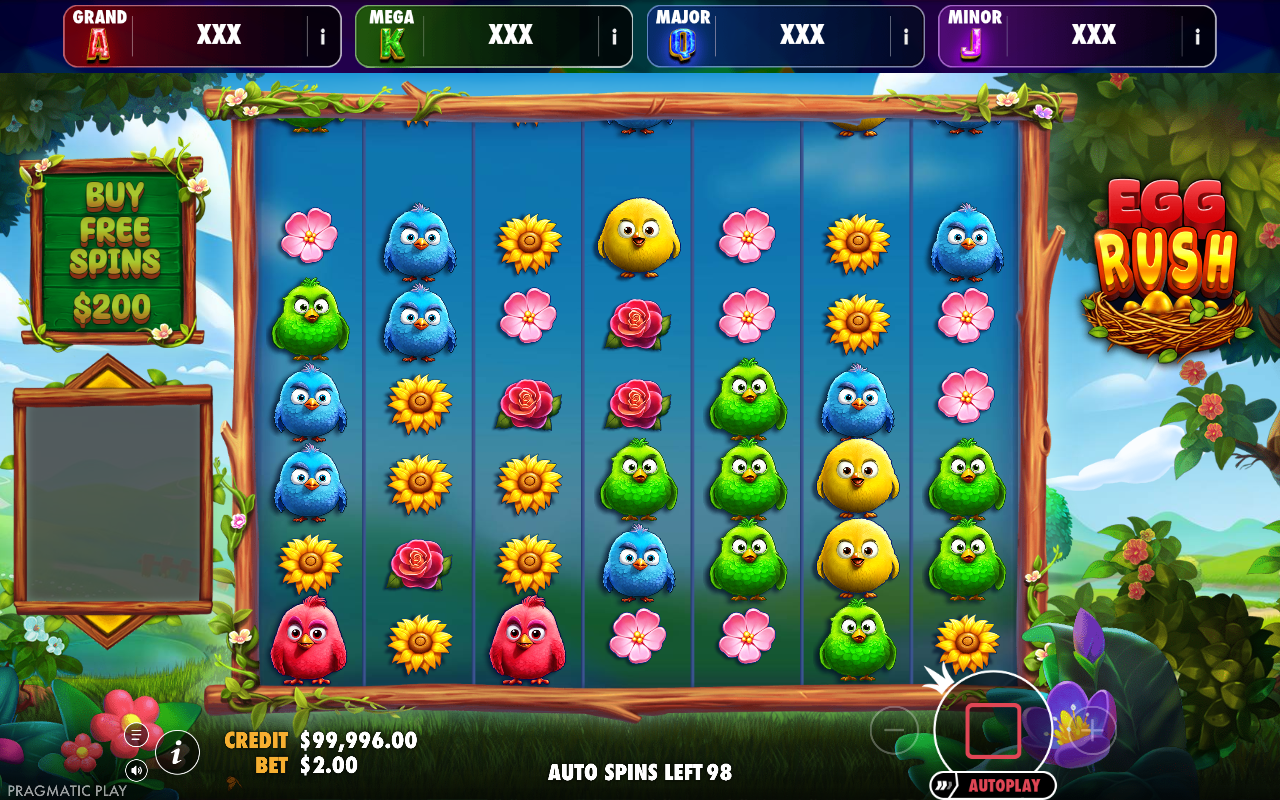 Egg Rush Jackpot Play gameplay