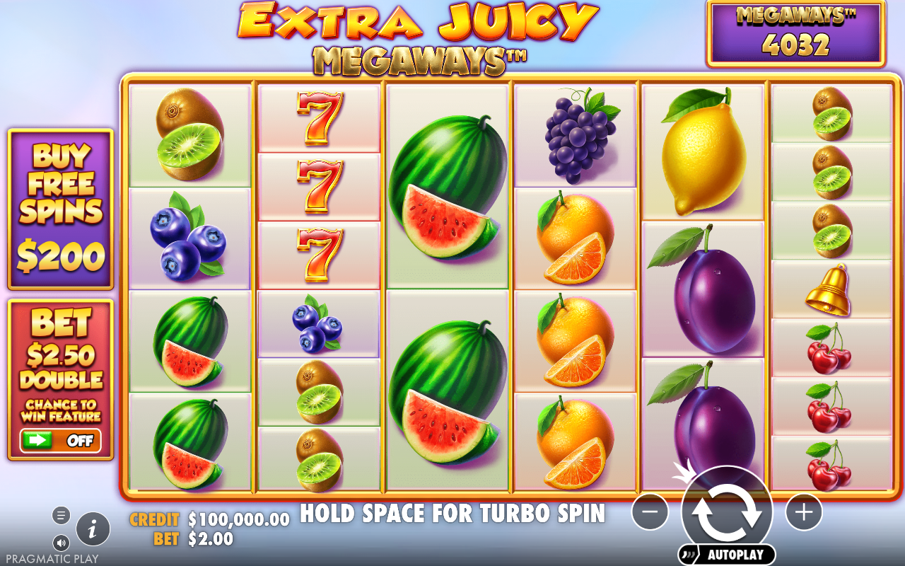 Extra Juicy Megaways base game
