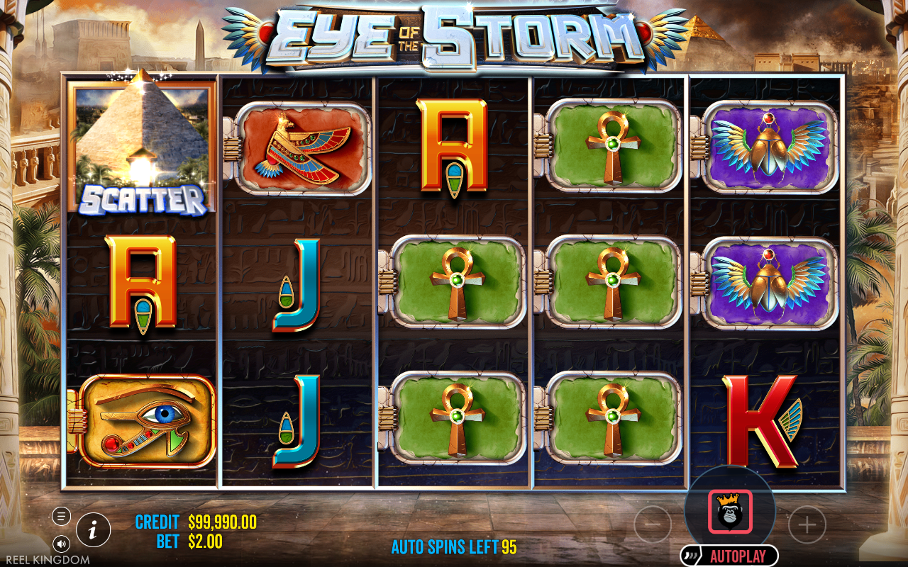 Eye of the Storm free spins gameplay