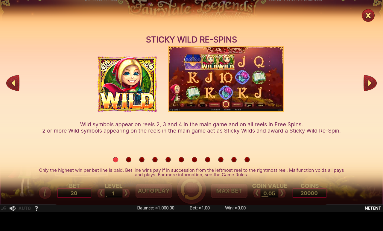 Fairytale Legends: Red Riding Hood information screen