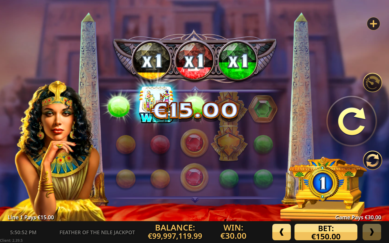 Feather Of The Nile Jackpot gameplay