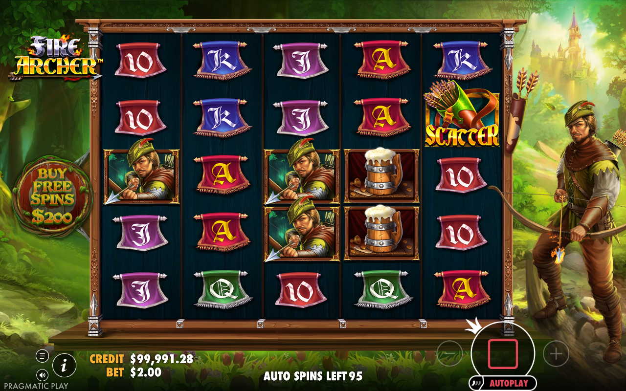 Fire Archer free spins gameplay