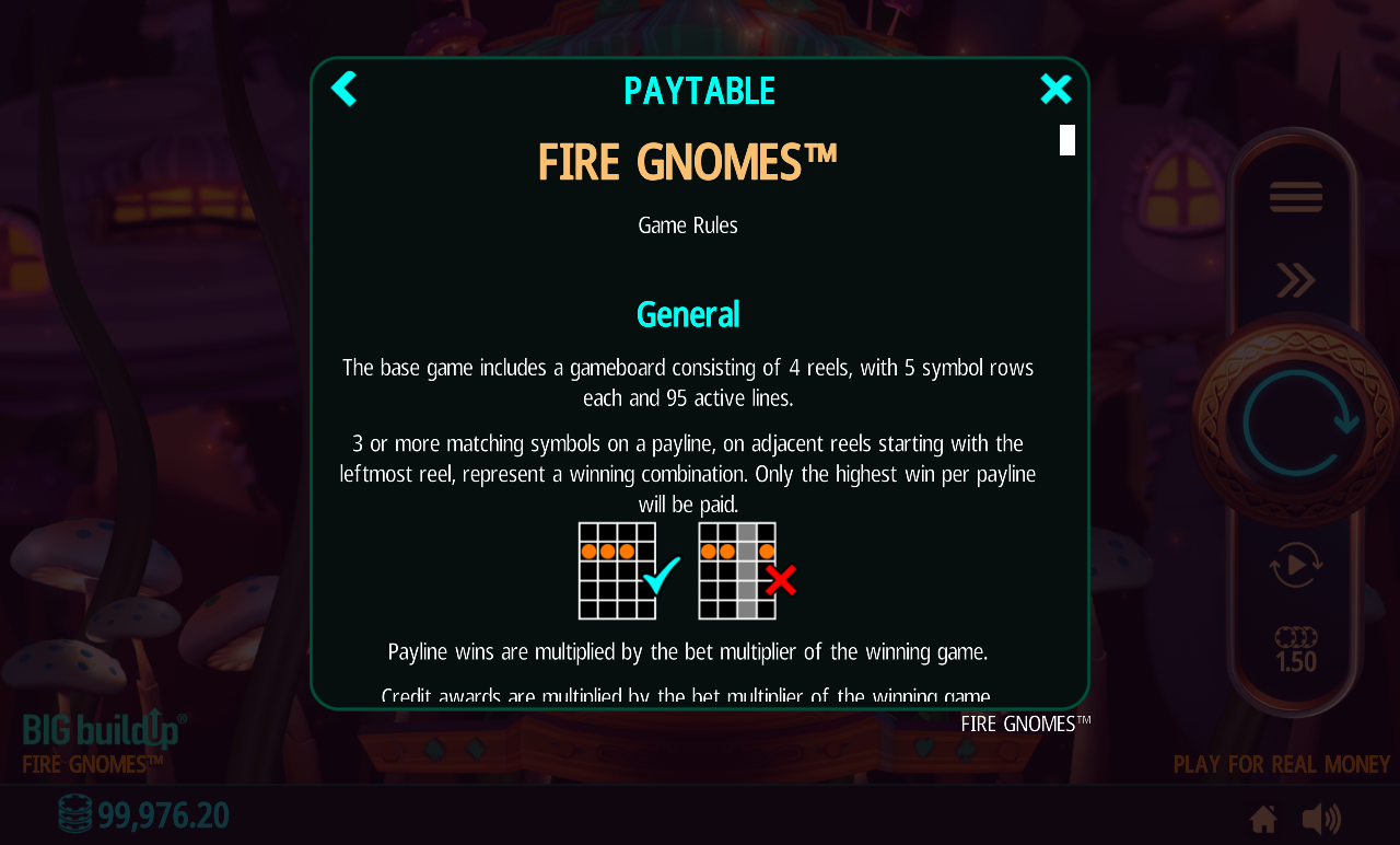 Fire Gnomes information screen