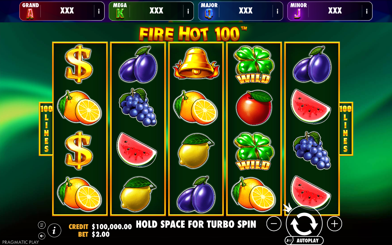 Fire Hot 100 Jackpot Play base game