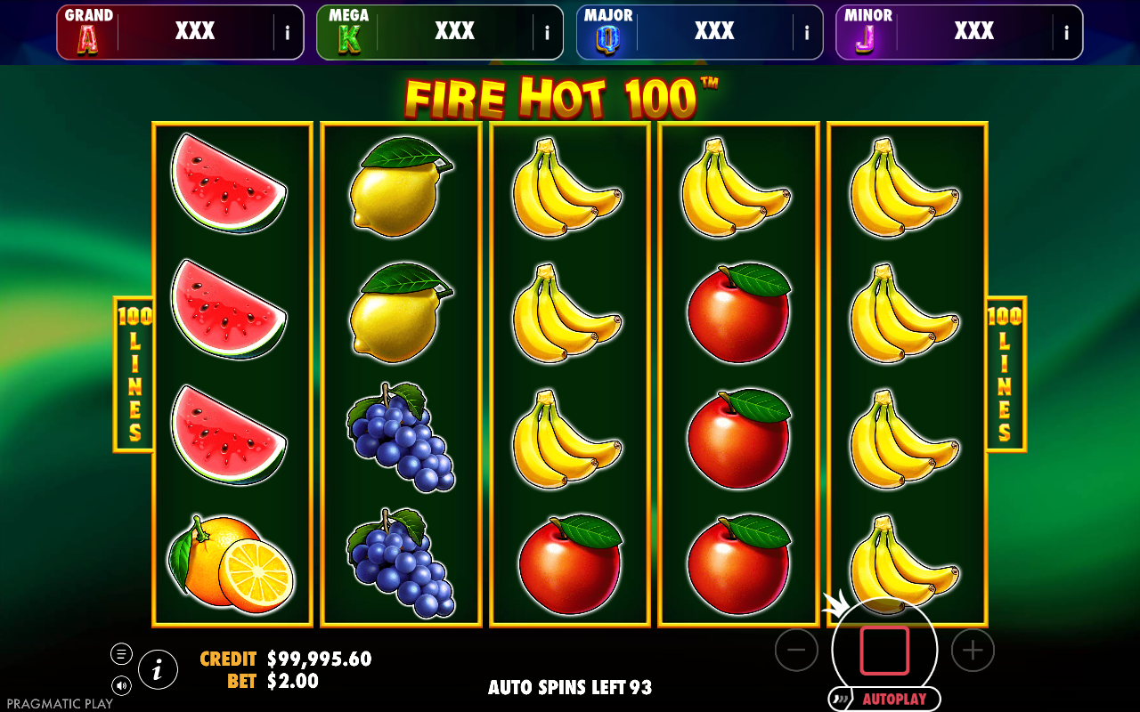 Fire Hot 100 Jackpot Play gameplay