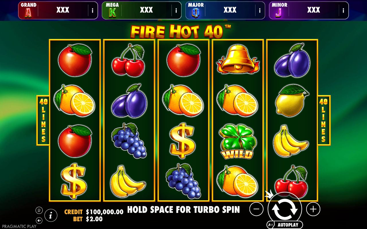 Fire Hot 40 Jackpot Play base game