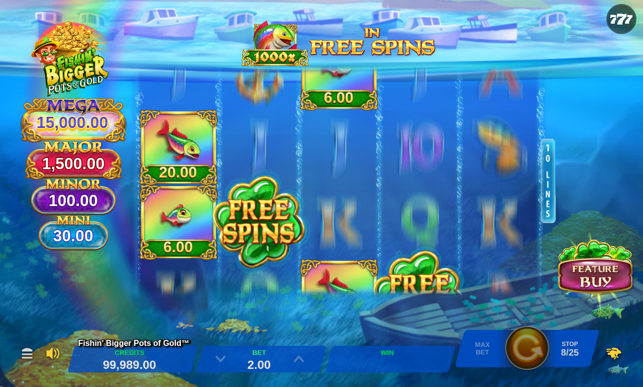 Fishin' BIGGER Pots Of Gold gameplay