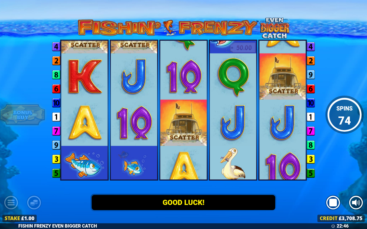 Fishin' Frenzy: Even Bigger Catch gameplay