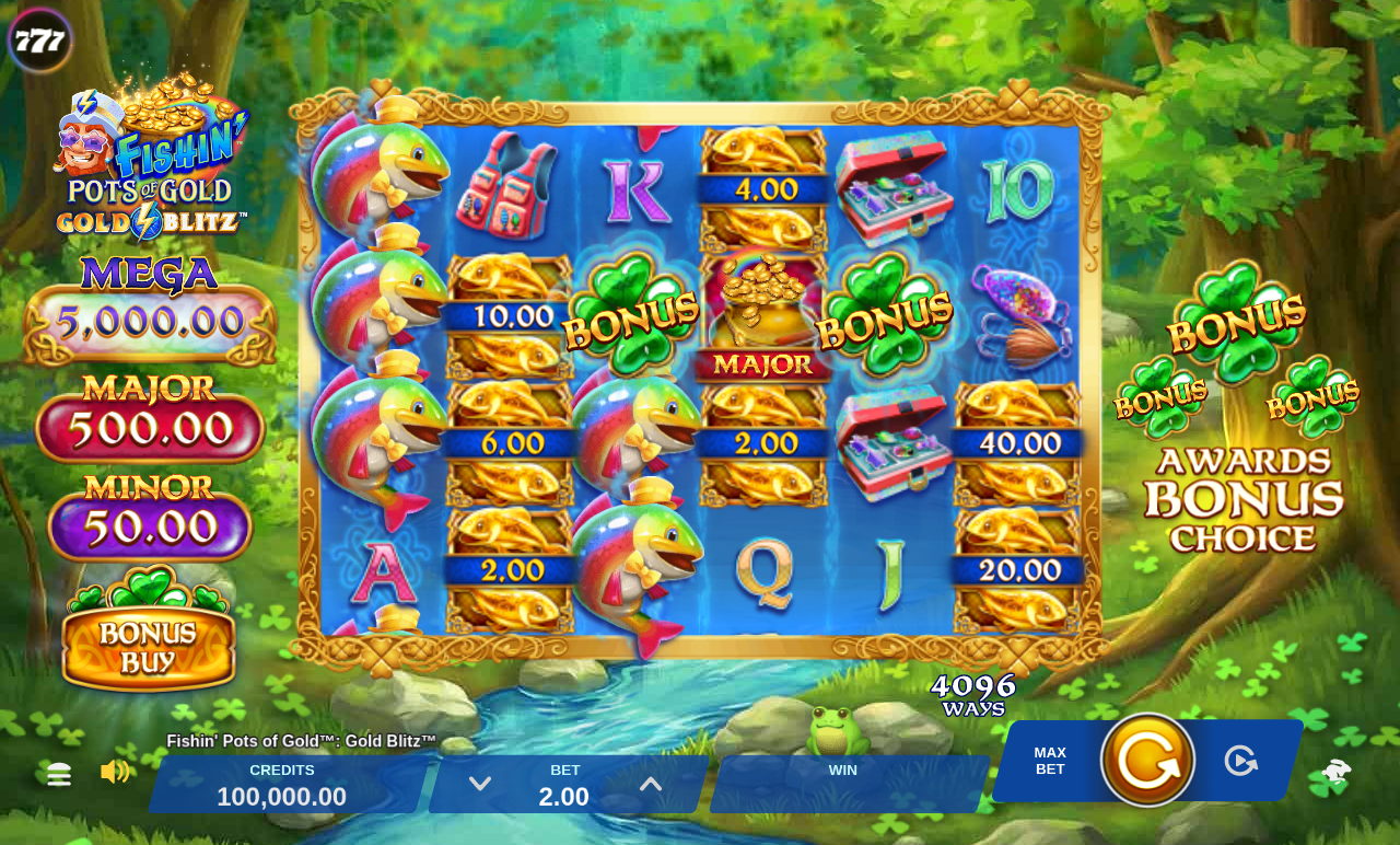 Fishin' Pots of Gold: Gold Blitz base game