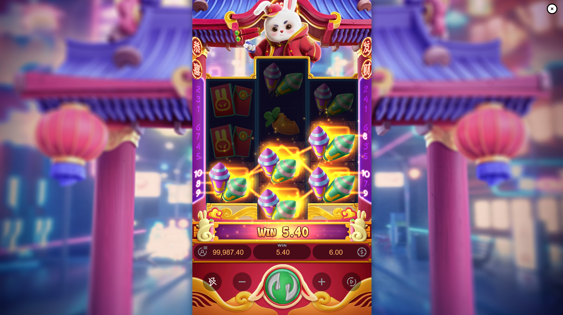 Fortune Rabbit offers 10 fixed paylines