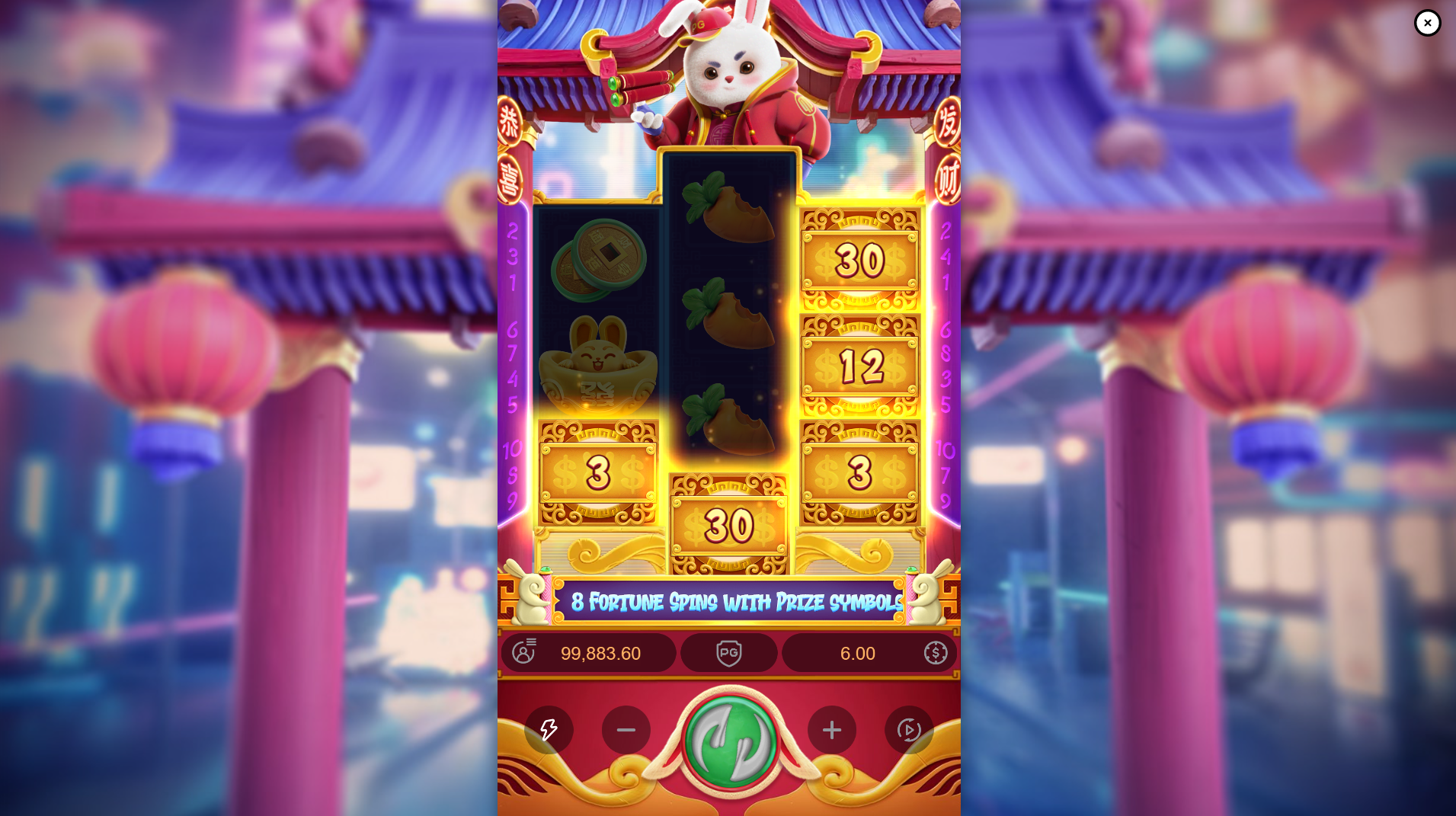 Fortune Rabbit Prize Symbol feature