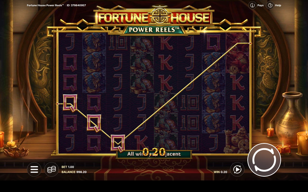 Fortune House Power Reels adjacent win