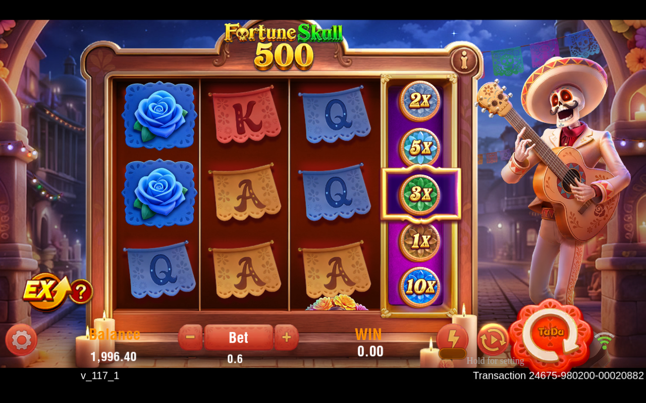 Fortune Skull 500 gameplay