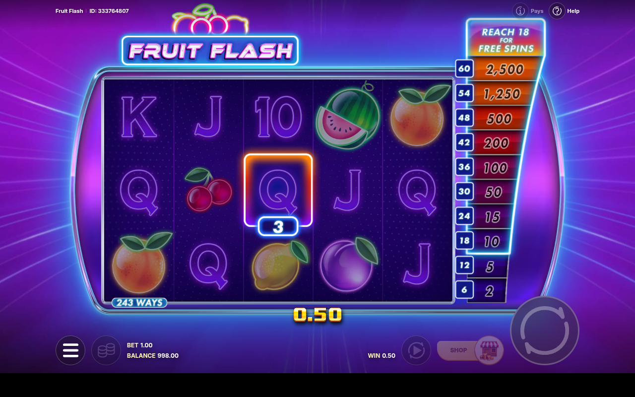 Fruit Flash gameplay