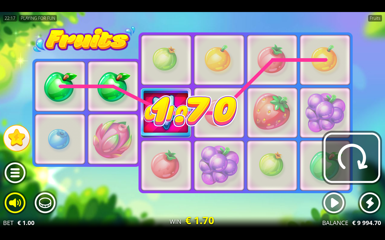 Fruits gameplay
