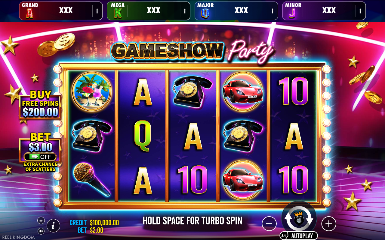 Gameshow Party Jackpot Play base game
