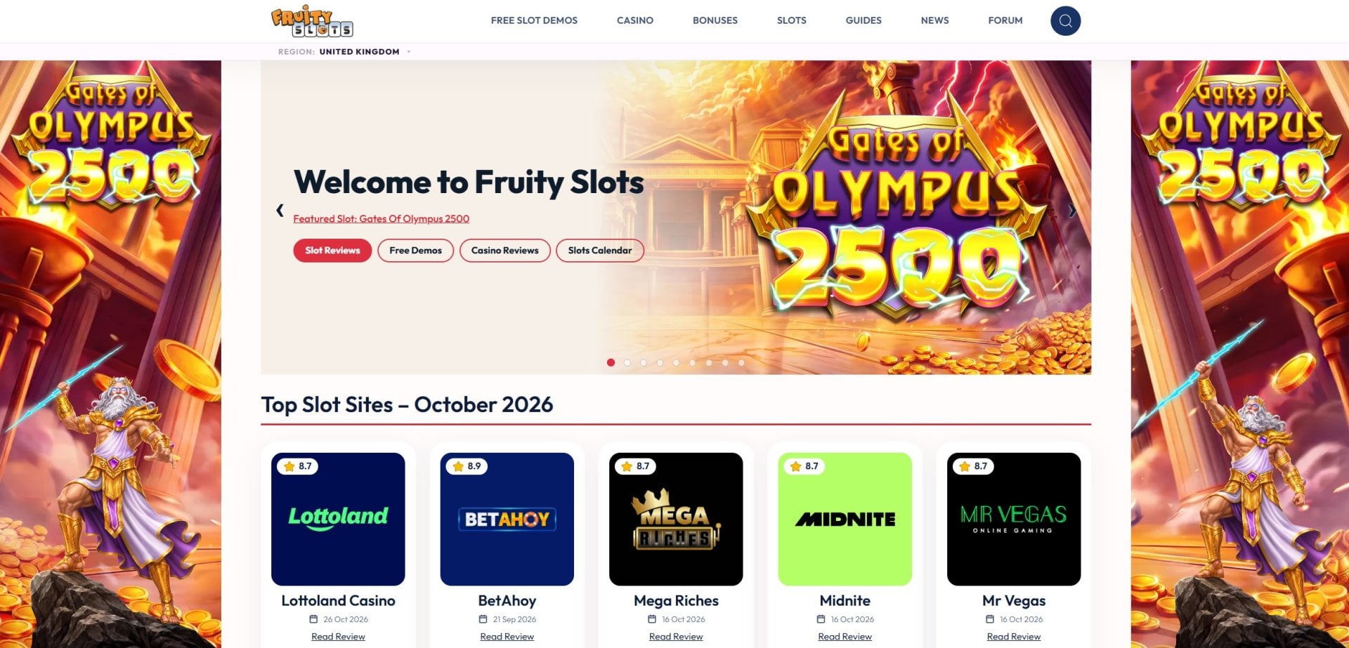 Gates of Olympus 2500 Website Takeover