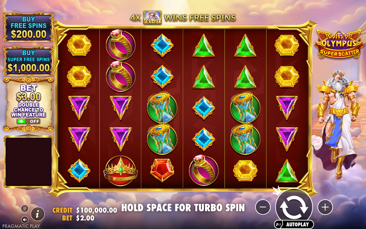 Gates of Olympus Super Scatter base game