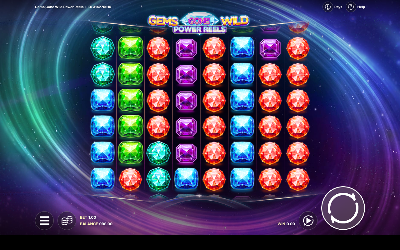 Gems Gone Wild Power Reels gameplay