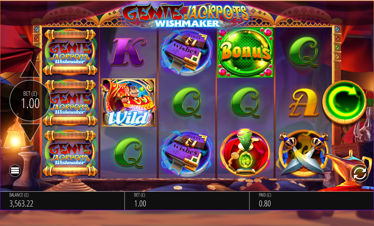 Genie Jackpots Wishmaker gameplay