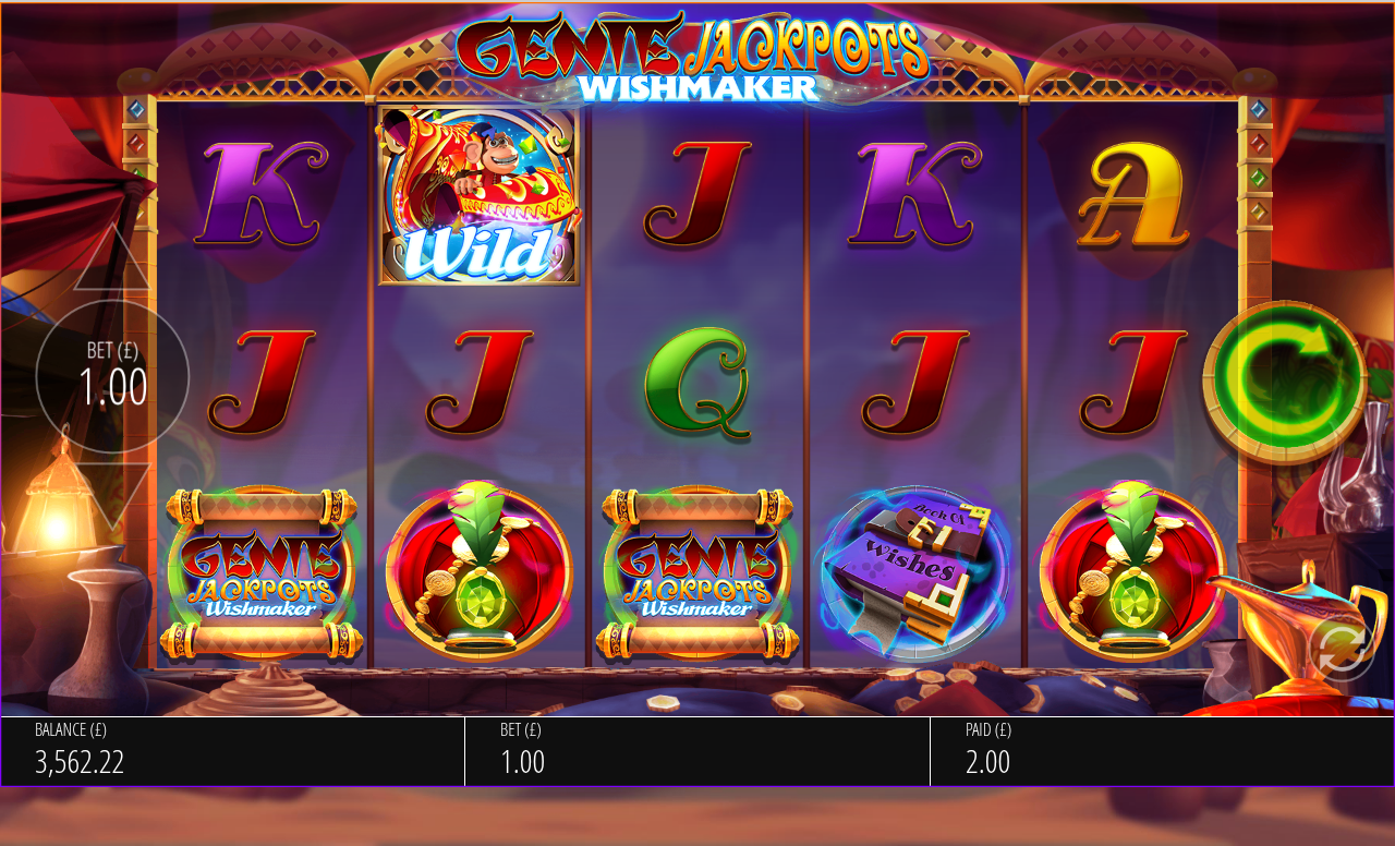 Genie Jackpots Wishmaker gameplay