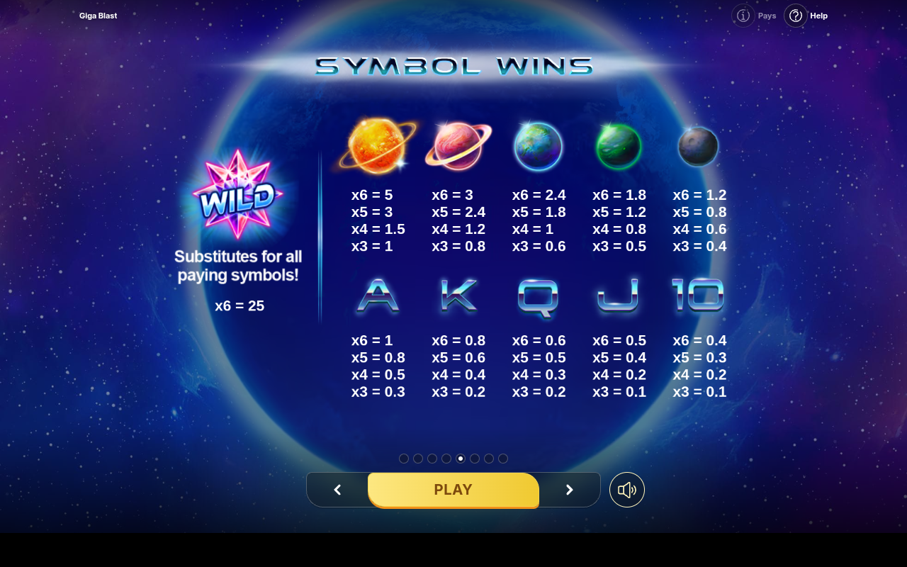 Giga Blast Star Wild and Wild Blast