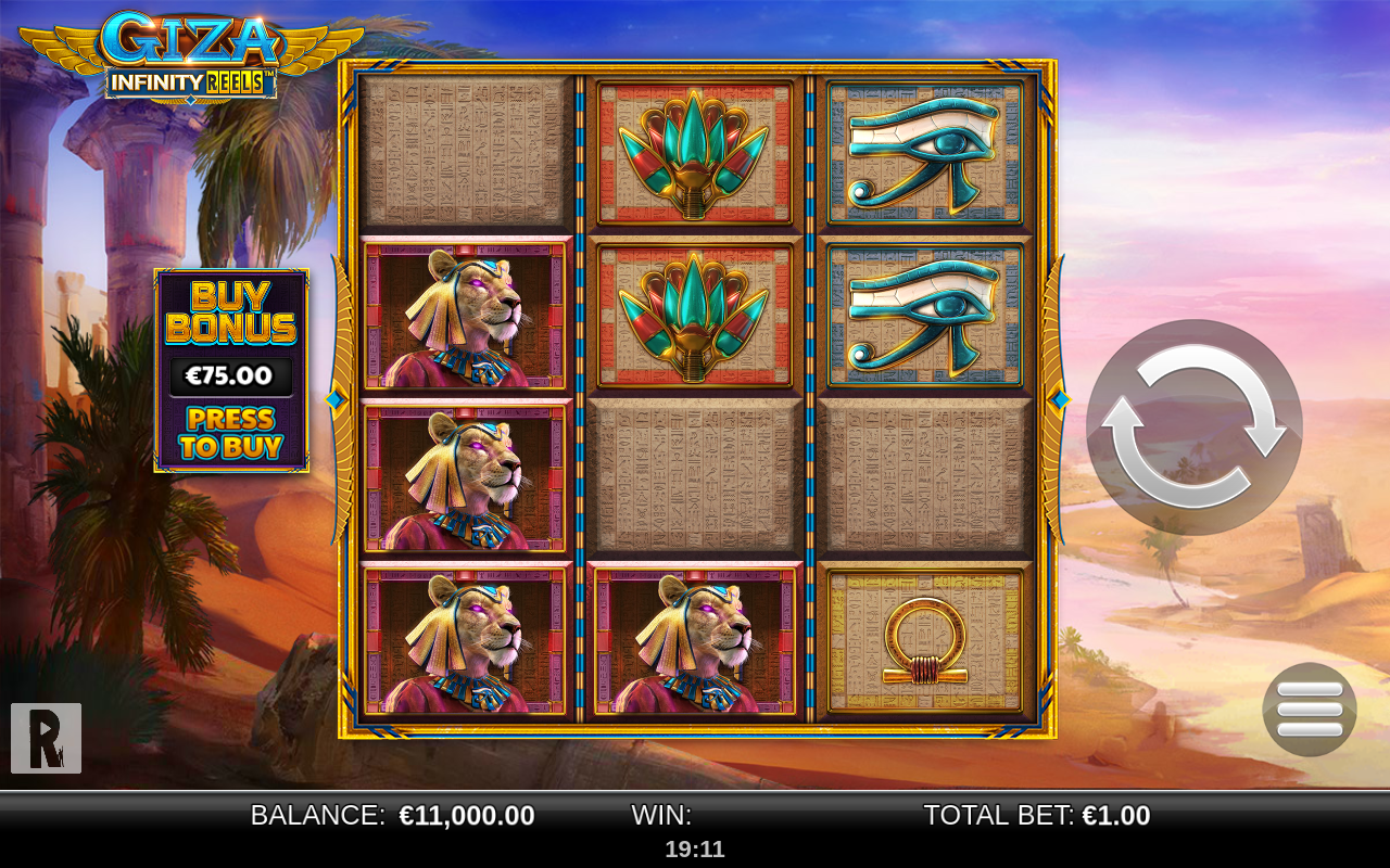 Giza Infinity Reels base game
