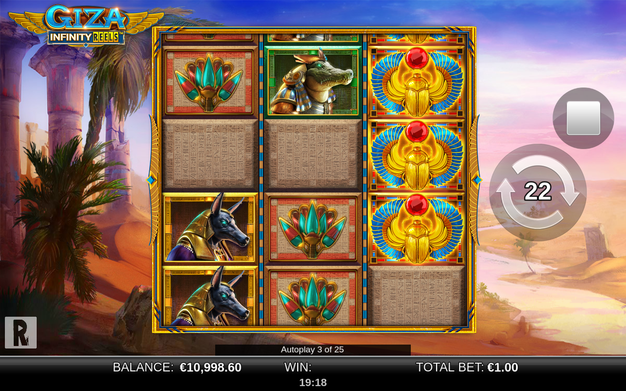 Giza Infinity Reels gameplay