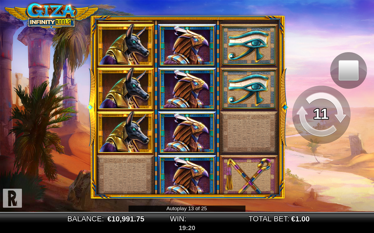 Giza Infinity Reels gameplay