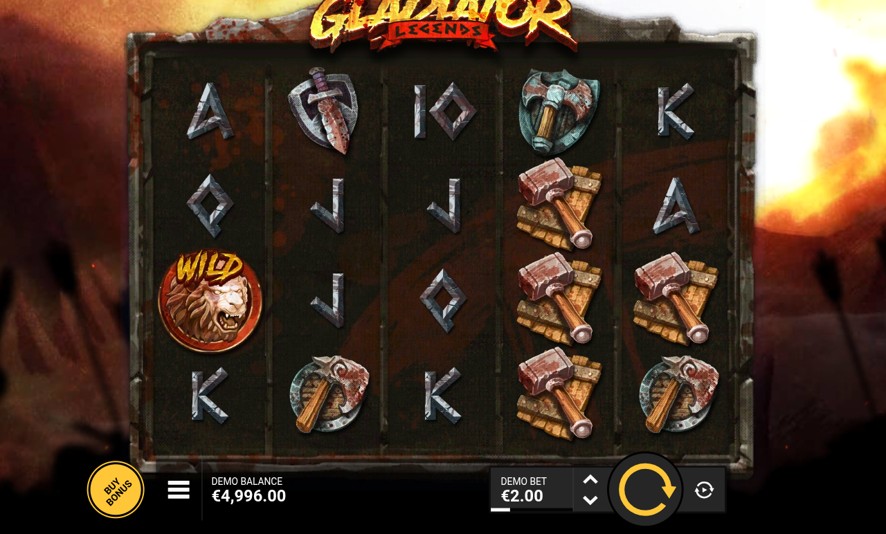 Gladiator Legends gameplay with VS symbol