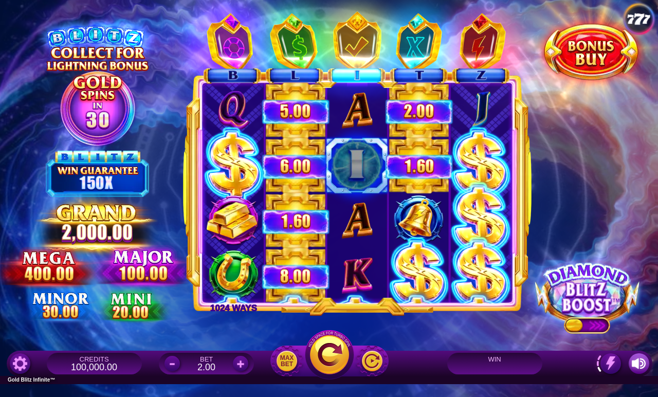 Gold Blitz Infinite base game