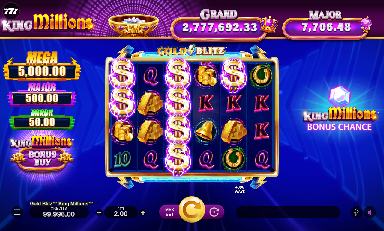 Gold Blitz King Millions gameplay