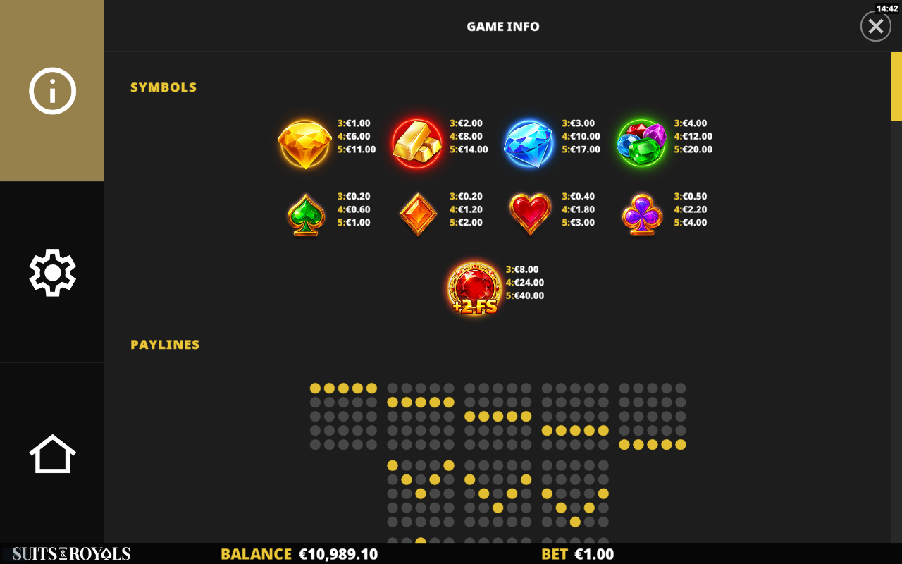 Gold Diamond free spins rules