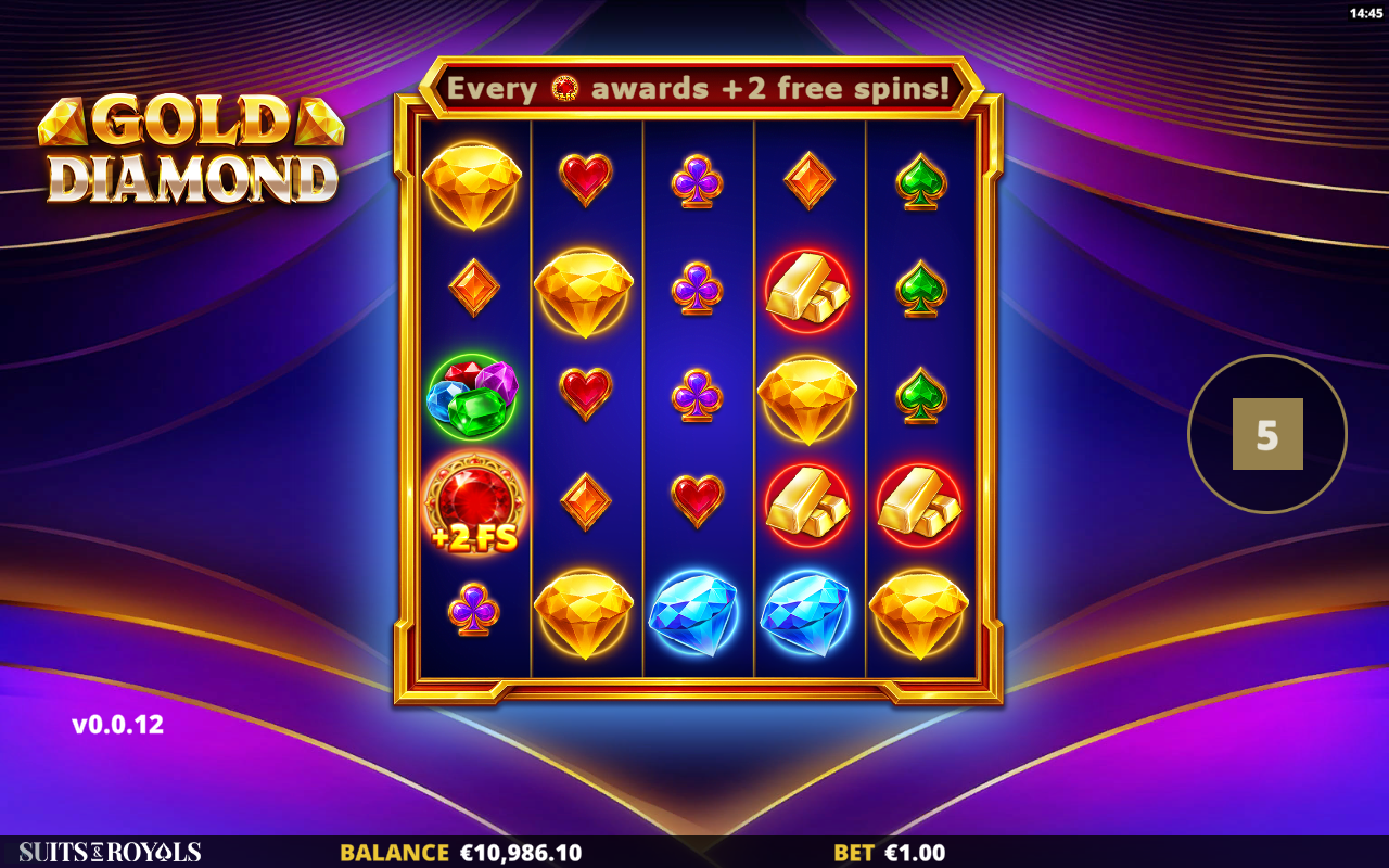 Gold Diamond free spins gameplay