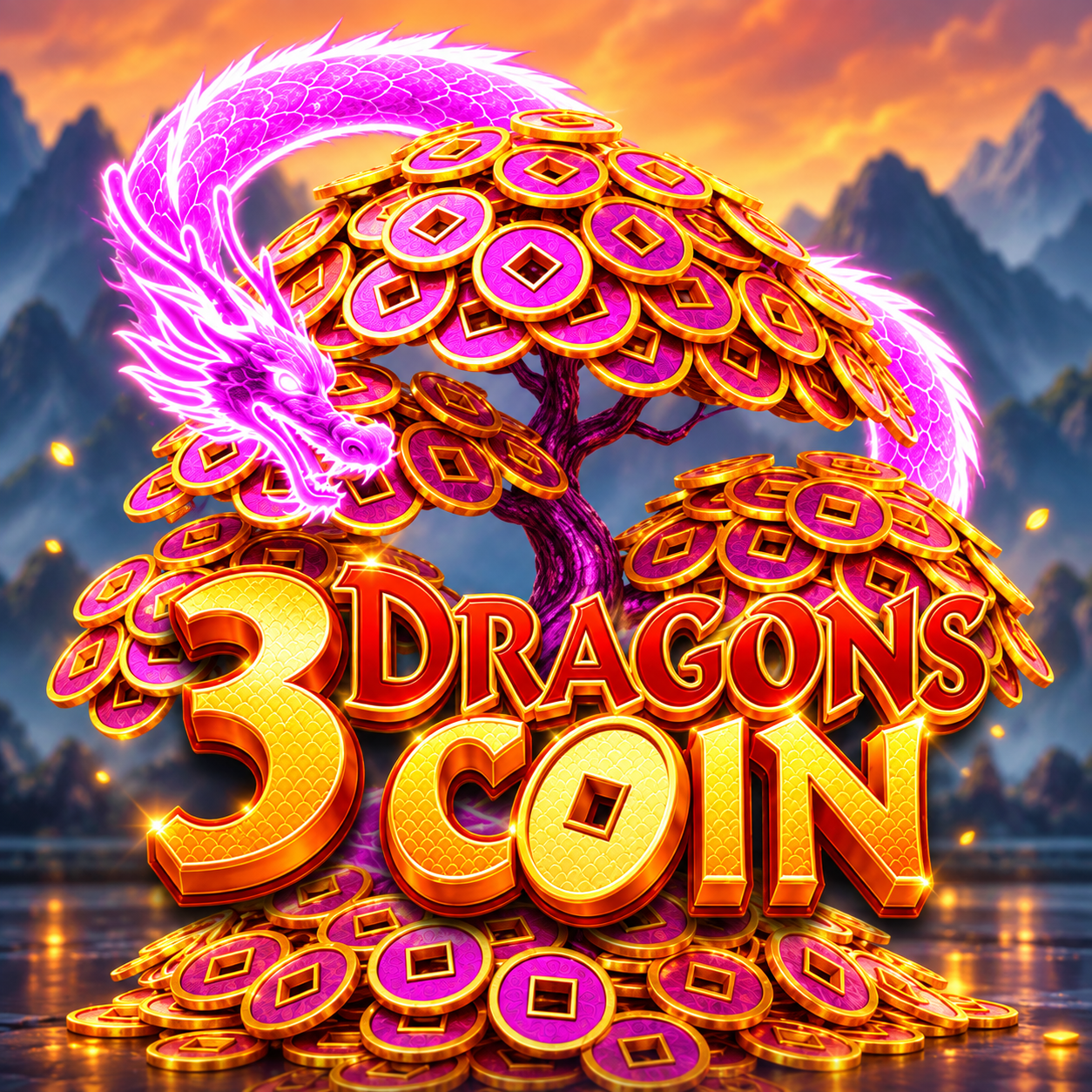 3 Dragons' Coin slot artwork