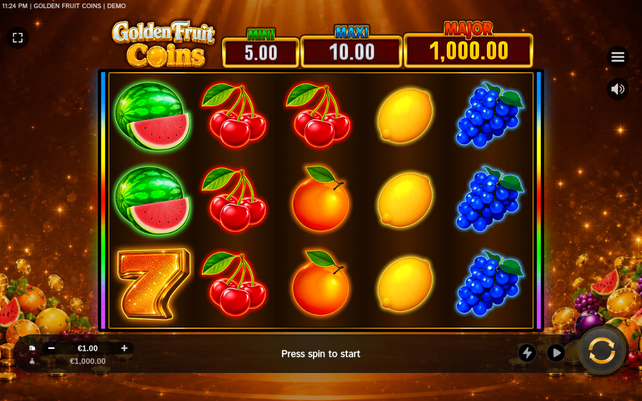 Golden Fruit Coins base game