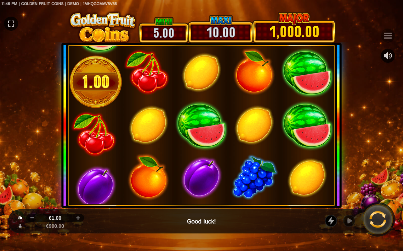 Golden Fruit Coins gameplay