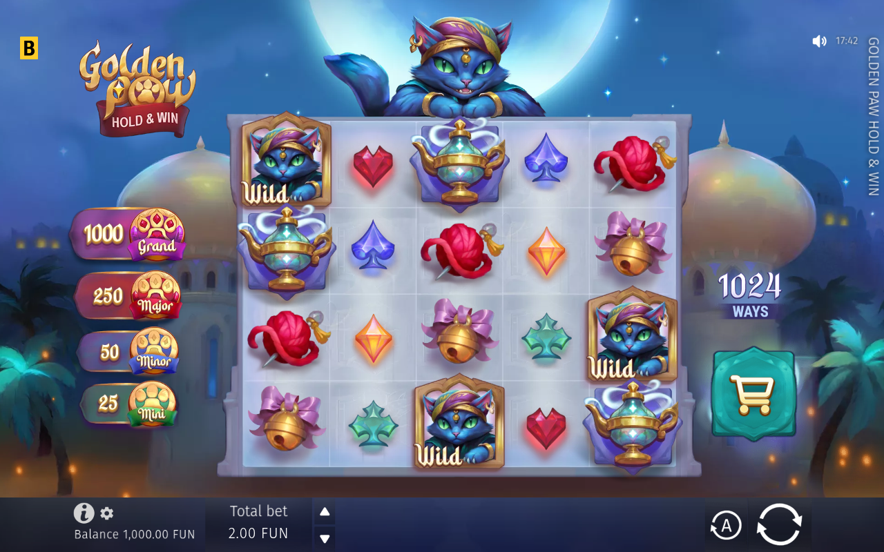 Golden Paw Hold & Win base game