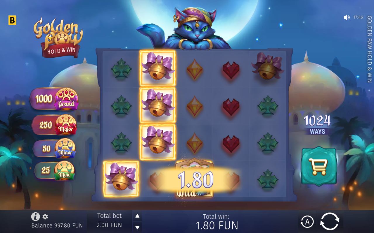 Golden Paw Hold & Win gameplay