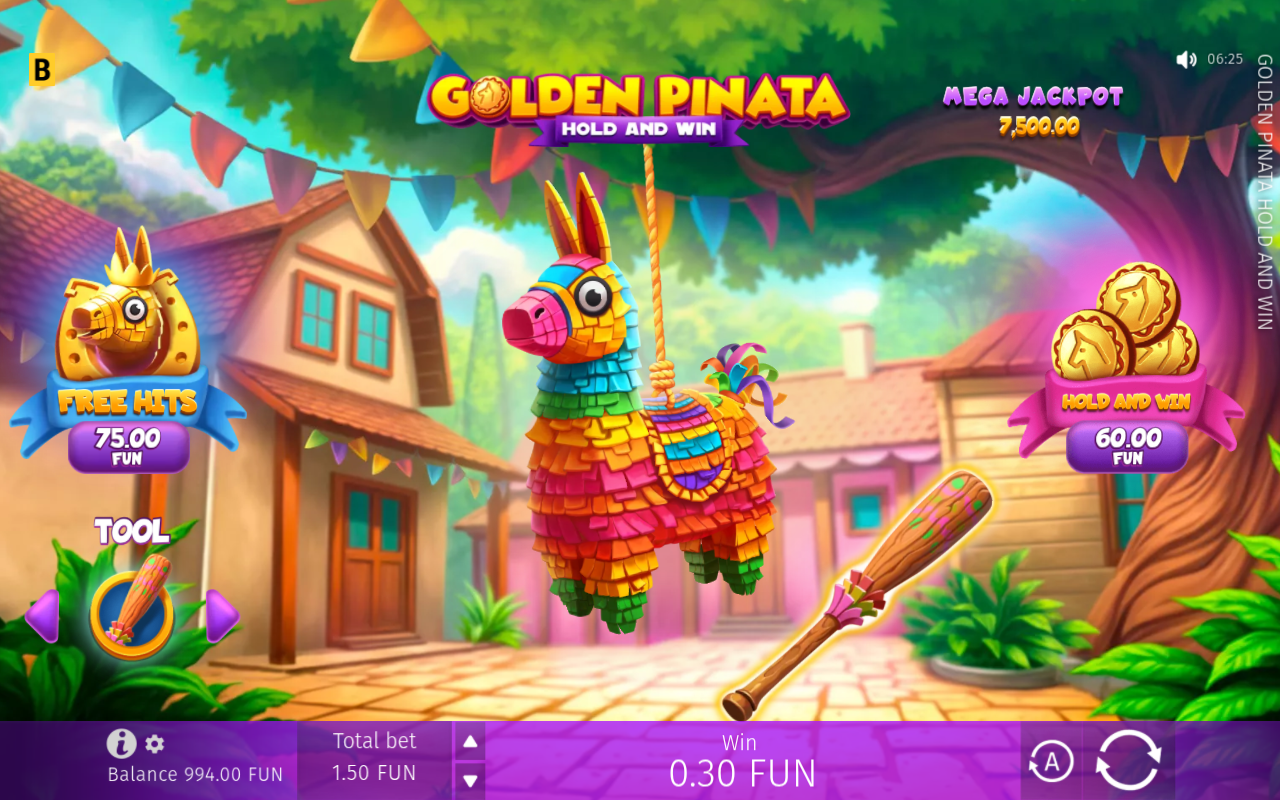 Golden Pinata Hold and Win gameplay