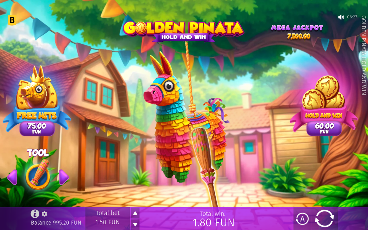 Golden Pinata Hold and Win gameplay