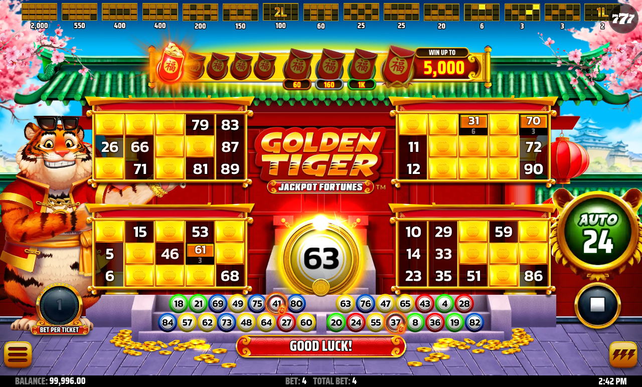 Golden Tiger: Jackpot Fortunes gameplay