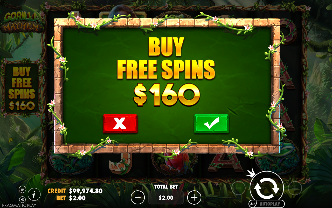 Gorilla Mayhem bonus buy