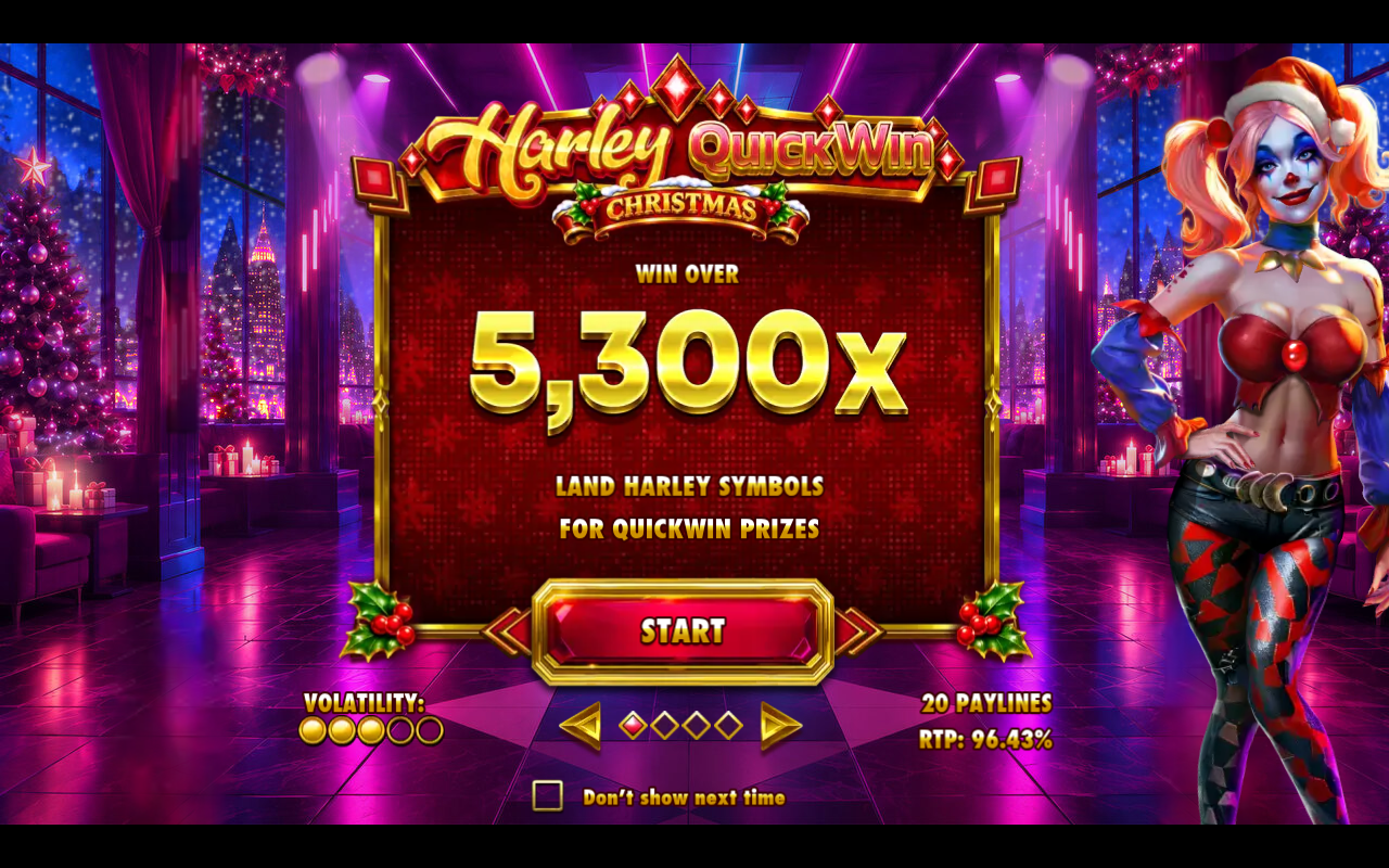 Harley QuickWin Christmas information screen