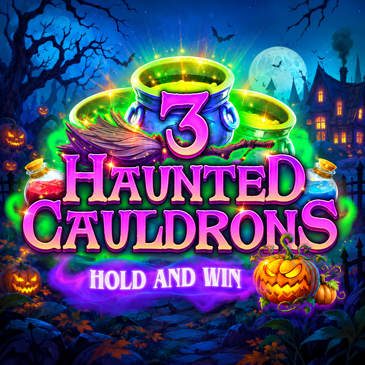 Play 3 Haunted Cauldrons Hold and Win Slot Game
