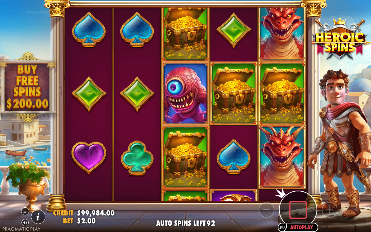 Heroic Spins gameplay