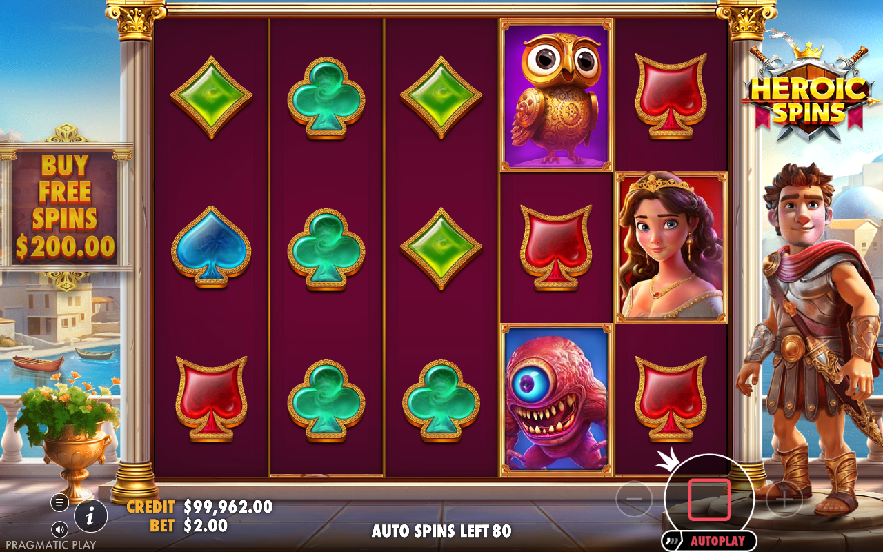 Heroic Spins gameplay
