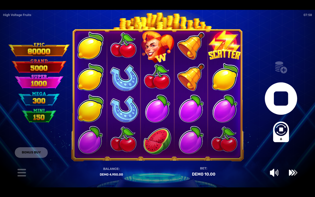 High Voltage Fruits gameplay